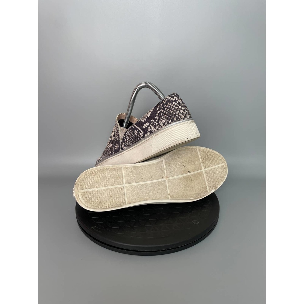 Stuart Weitzman Slip-On Sneakers in Brown and Cream Snake Print - Picture 5 of 6